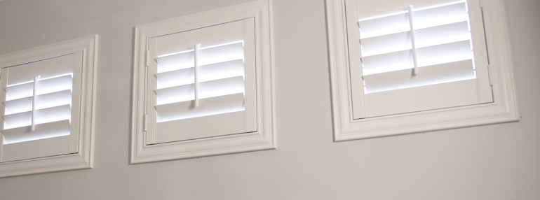 Small Windows in a Fort Myers Garage with Polywood Shutters